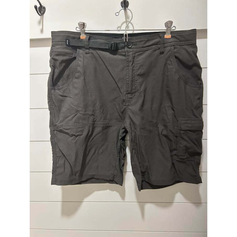 Prana Zion Mens Charcoal Gray Stretch Hiking Cargo Shorts 36 Gorpcore Hiking